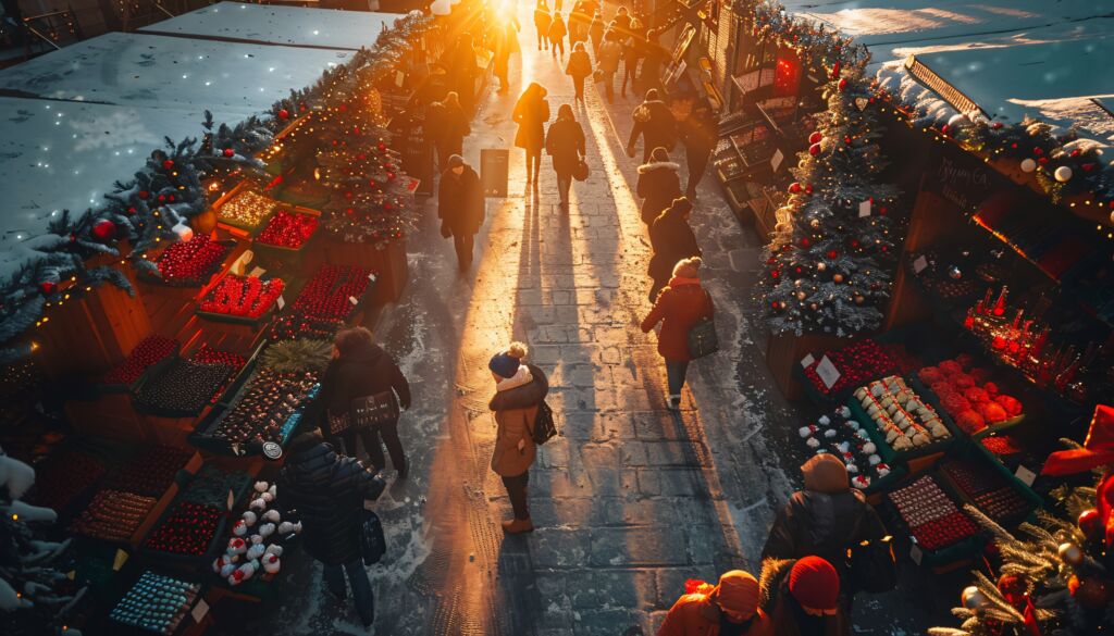 beautiful-street-market-sunset